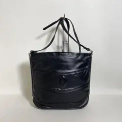 2609-179｜イヴサンローラン ショルダーバッグ レザー ブラック