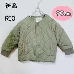 【新品未使用】キッズ RIO キルティングジャケット 90 オリーブグリーン