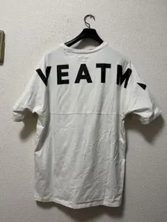 ビートム　ロゴプリント　半袖Tシャツ　/L　白　トレーニングウエア　VEATM