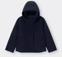 GU コージーメルトンショートフーディコート ネイビー Mサイズ