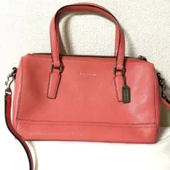 コーチ Coach 2WAY サッチェル コーラルピンク