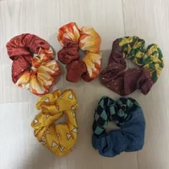 現品限りSALE☘️No.31 ハワイアン ミニシュシュ5点セット ヘアゴム 