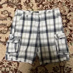 Lee カーゴ　ショーツ　ショートパンツ　ワイド　チェック　マルチポケットのサムネイル