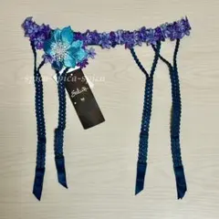 サルート 花柄ガーターベルト Mサイズ 紫色 - メルカリ