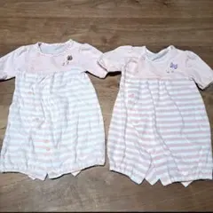 ロンパース　50~60 女の子　半袖　綿100%