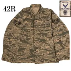 US AIR FORCE 長袖ミリタリージャケット 米軍 カモフラ 古着 XL