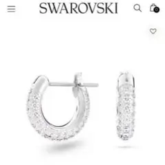 スワロフスキー　ピアス　Dexte ra フープ　パヴェ　正規品　極美品　箱付