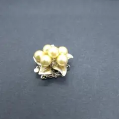 美品　2連用クラスプ　真珠？6個付き　SILVER刻印