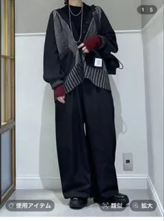 lepsim 7ゲージVネックカーディガン