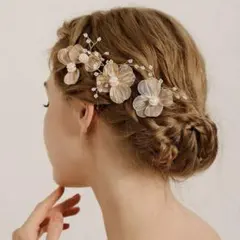 【未使用】ヘッドドレス 髪飾り 成人式 ウェディング