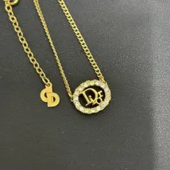 Christian Dior ディオール CDロゴ ラインストーン ネックレス