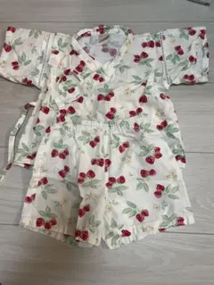 petit main いちご柄 甚平 80サイズ