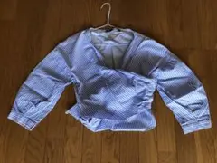 ZARA 水色　ストライプ　トップス