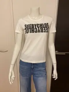 【未使用品】SEE BY CHLOE ホワイト Tシャツ