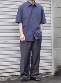 UNIQLO U オーバーサイズシャツ/5分袖 Mサイズ 69 NAVY