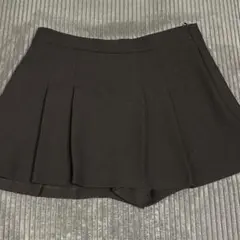 ZARA ミニスカート プリーツ スコート ブラック L