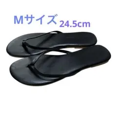 ブラック サンダル Mサイズ 24.5cm レディース　軽量 ビーチサンダル