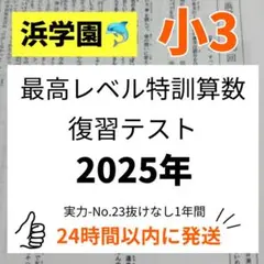 即日発送！原本サイズ⭐︎浜学園 Vクラス 算数 復習テスト 最新版