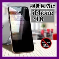 覗き見防止 iPhone16　液晶保護 フィルム　プライバシー 電車　指紋　左右