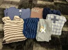 冬服まとめ売りキッズ服セット（多色、長袖、フード付き）130cm