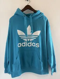 ヴィンテージアディダス トレフォイルロゴ ビッグシルエット L ブルー