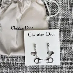 Christian Dior ファイヤーDロゴ ラインストーン イヤリング