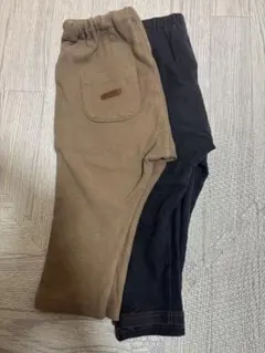 カジュアルパンツ 2点セット ブラウン ネイビー