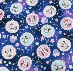 ディズニー ミニー 生地 オックス はぎれ／キラキラ 星 ／ミニーちゃん