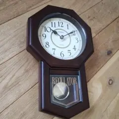 【動作品】CITIZEN ミニ振り子クォーツ 掛時計　品番4PM674