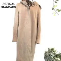 JOURNAL STANDARD【ウール混】【ジップアップ】ベージュコート　M