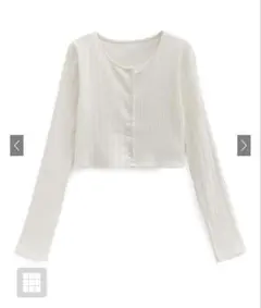 GRL クロップド丈リブカーディガン [dk1367] アイボリー