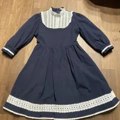 未使用　ワンピース　ネイビー　160