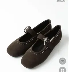 nugu スタッズメリージェーン　ストラップパンプス　スウェードパンプス