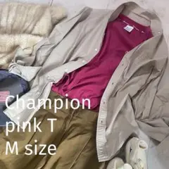 campion ビビットピンク　美品Tシャツ　運動会ママコーデ