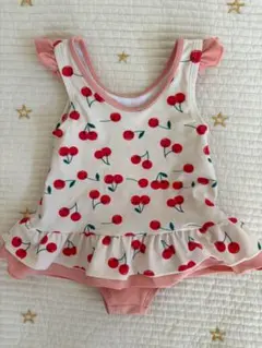 チェリー柄フリル水着