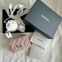 ぺこ様専用11月9日迄のお値下げCHANEL さくらピンク三つ折り財布