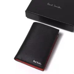 未使用 ポールスミス ストローグレインレザー 2つ折り カードウォレット 財布