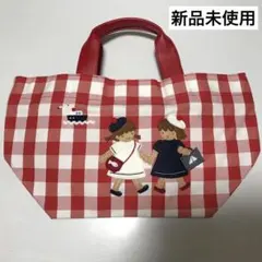 新品未使用ファミリア70周年ギンガムチェック舟形トートバッグ デニムバッグ限定