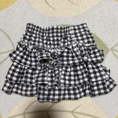 チェック柄フリルキュロット 90cm
