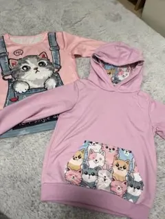 猫デザイン トレーナーセット120相当
