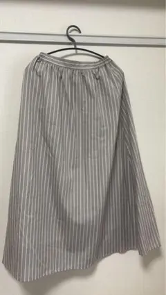ストライプスカート Lサイズ グレー