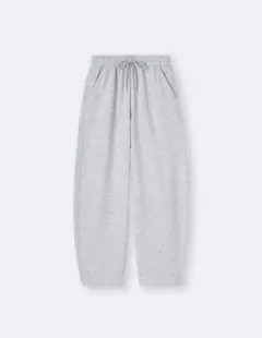 GU スウェットバレルレッグパンツ　S グレー