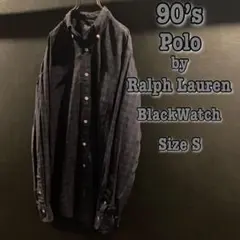 90s ラルフローレン ブラックウォッチ BDシャツ