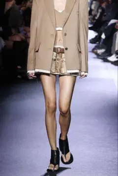 新品タグ付き 2023SS MIU MIU マーブル加工 デニム ミニスカート