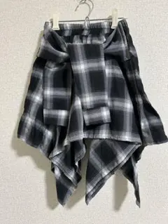 SPINNS　イレヘムチェック巻きミニスカート/インナーパンツ付き　チェック