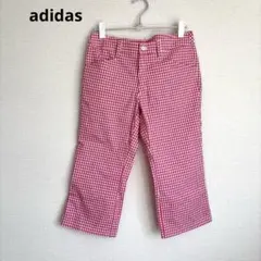 adidas アディダス ゴルフ　クロップド パンツ ギンガム チェック　M