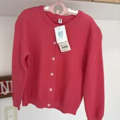 ユニクロ　UVカットクルーネックカーディガン(キッズ)(110)