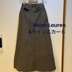 Ralph Lauren Aラインスカート チェック柄　ロング