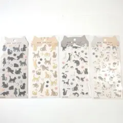 新品未使用 ねこシール 4種類セット 肉球 お魚