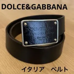 良品✨ドルチェ&ガッバーナ レザーベルト 水色 ✨ビッグバックル